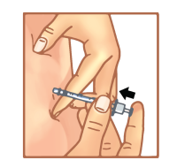 Injecting Needle into Body in Area of Pinched Skin