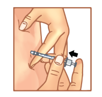 Injecting Needle into Body in Area of Pinched Skin Injecting Needle into Body in Area of Pinched Skin